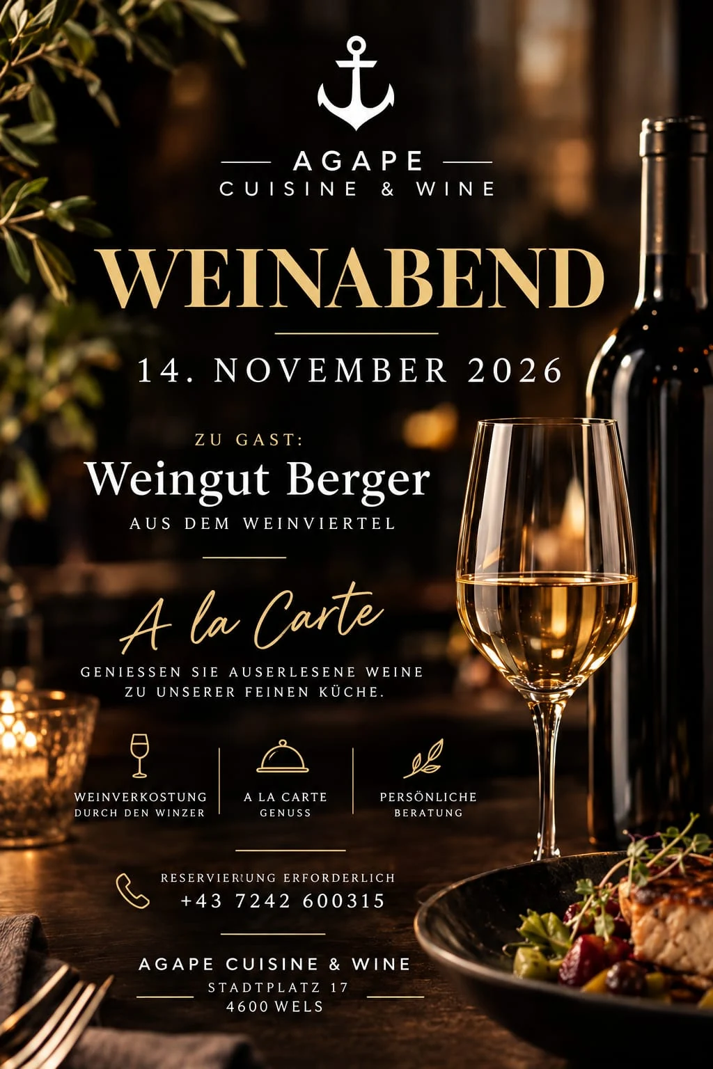 Plakat Weinabend